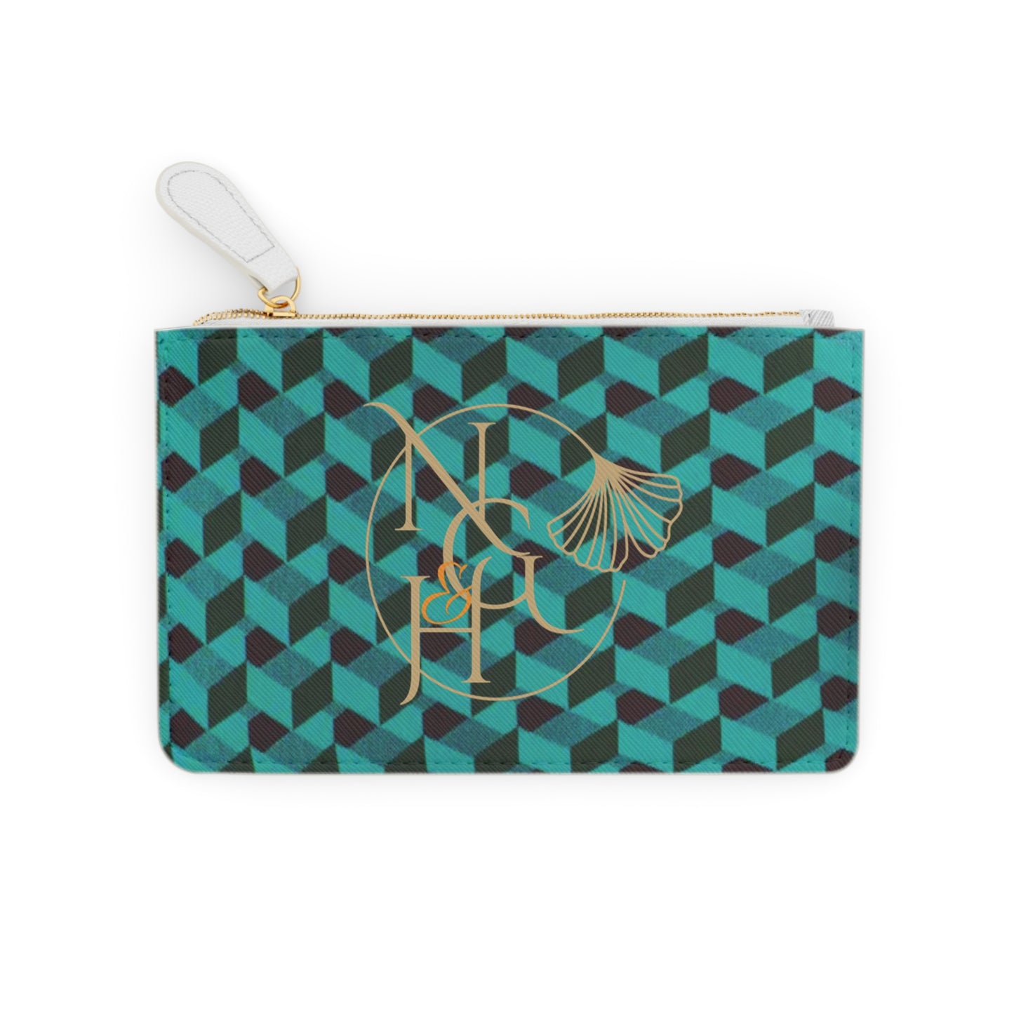 Green Abstract Mini Clutch Bag