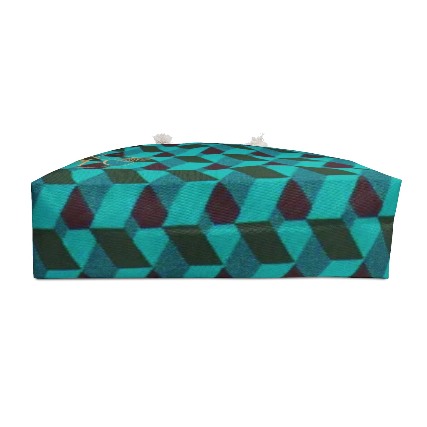 Green optical illusion Weekender tote