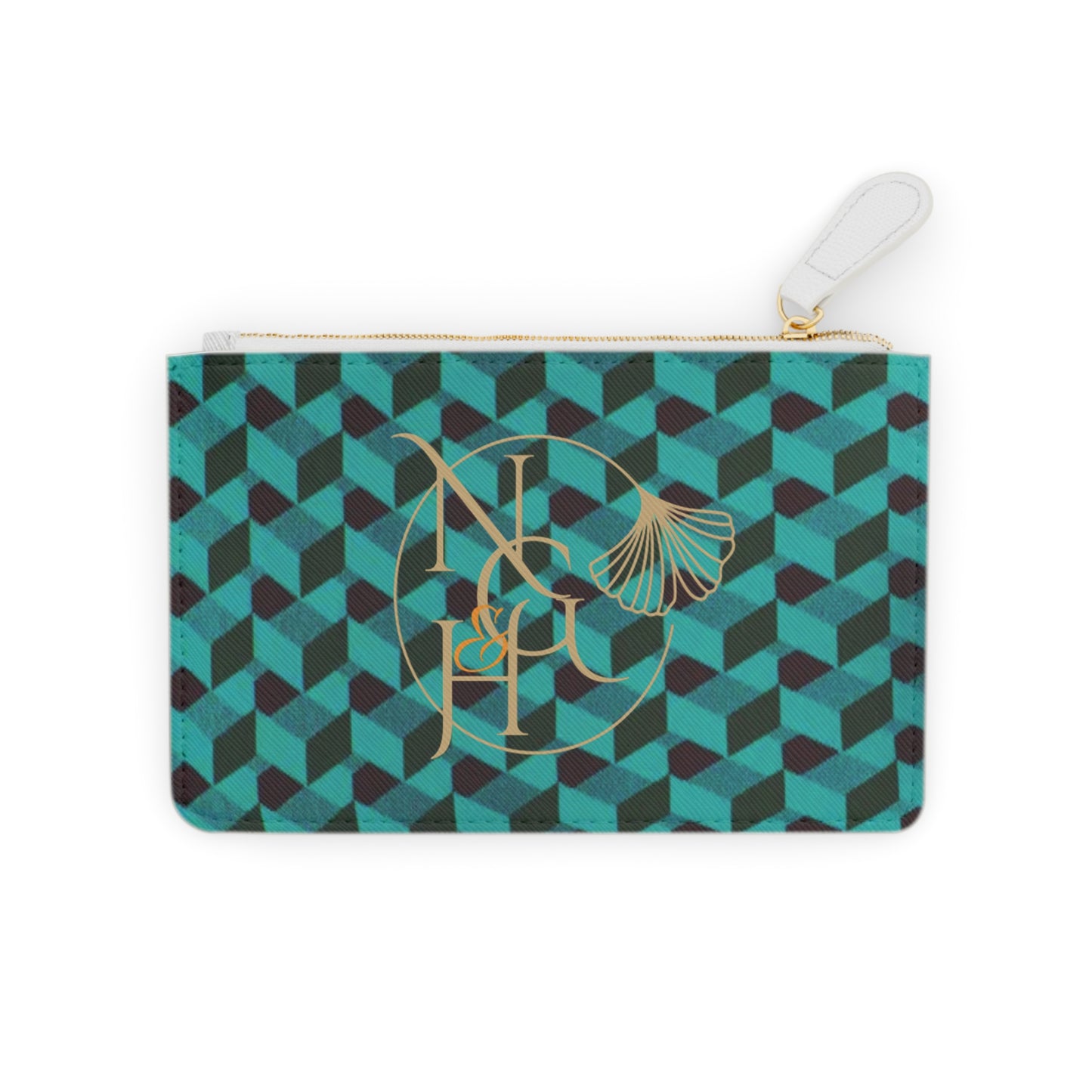 Green Abstract Mini Clutch Bag