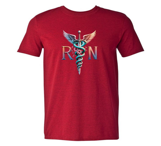 RN Caduceus rainbow short sleves