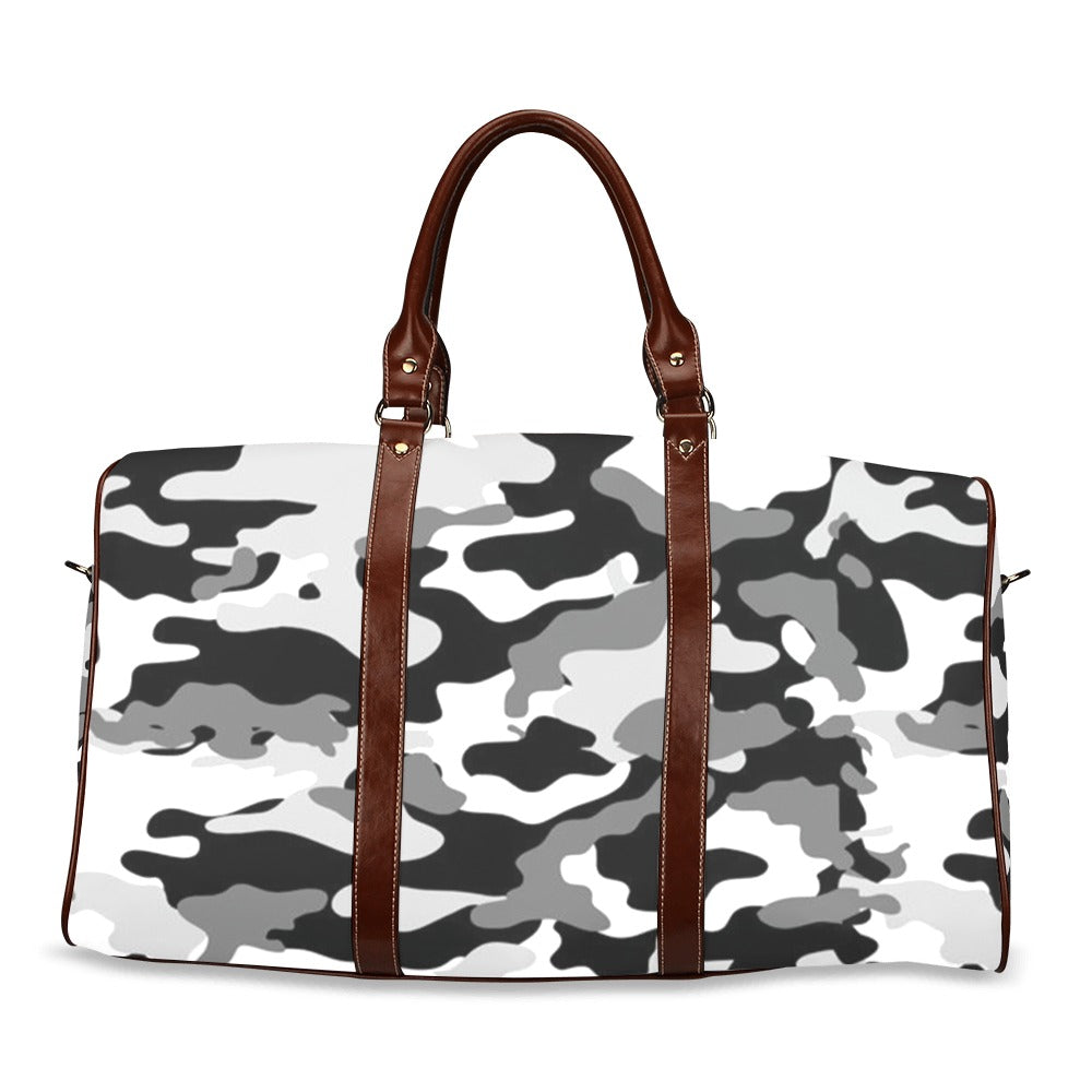 black and white camo weekender Travel Bag