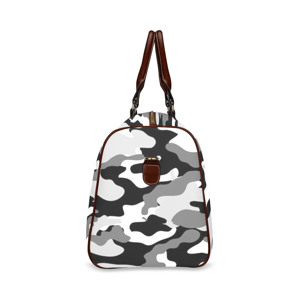 black and white camo weekender Travel Bag