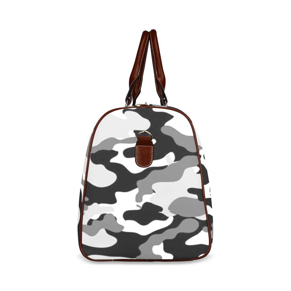 black and white camo weekender Travel Bag