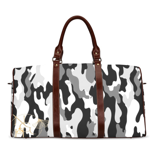 black and white camo weekender  Travel Bag