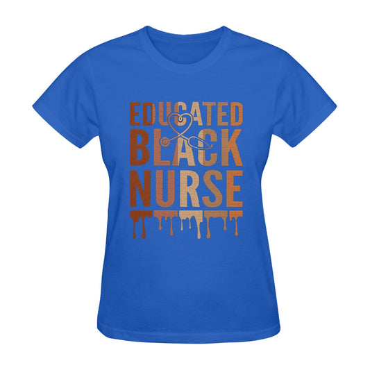 Black Educated Black Nurse light blue Classic Women's T-Shirt