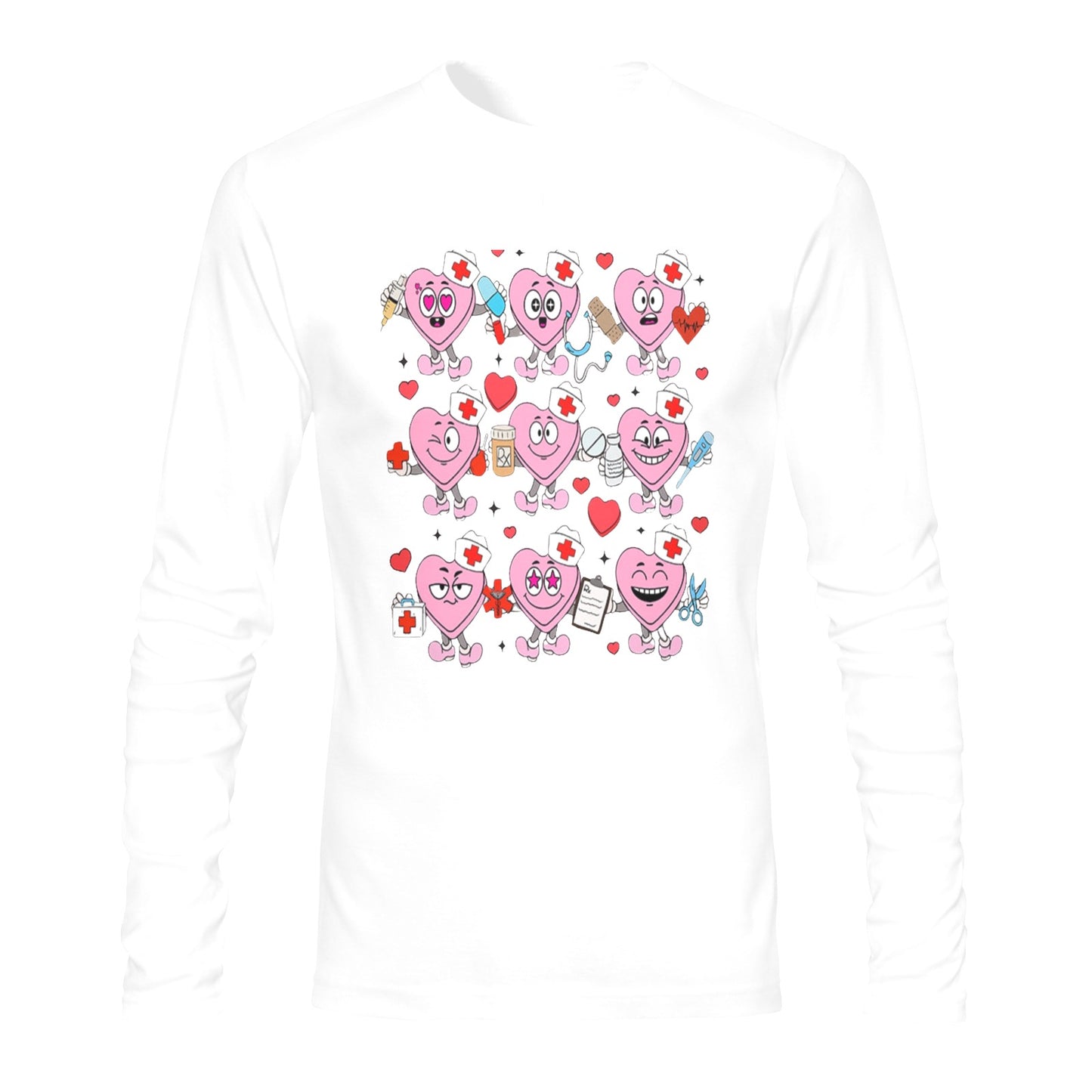 Bunches of hearts white