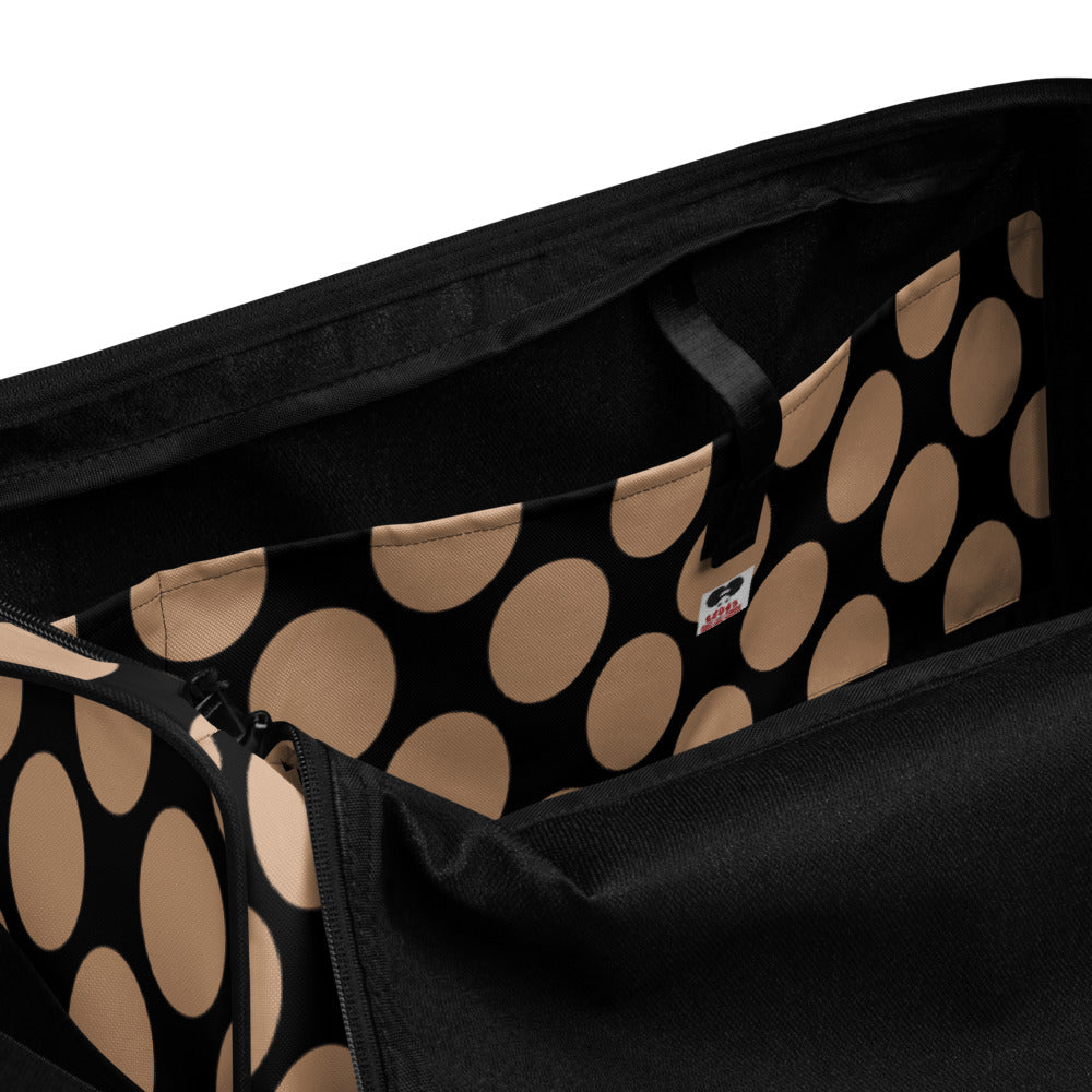 Duffle bag - BROWN POLKA DOTS