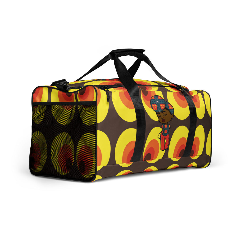 Duffle bag - YELLOW AND ORANGE CIRCLES