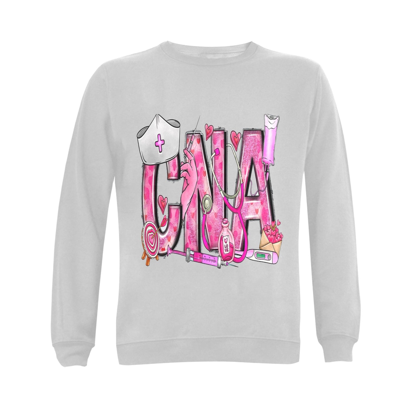CNALOVE-Grey Crewneck Sweatshirt