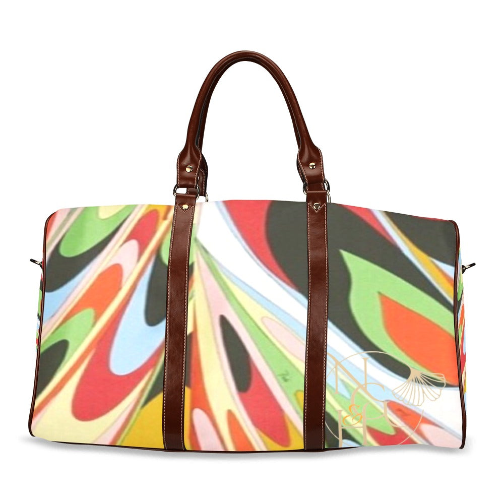 MULTI colors abstract weekender  Travel Bag