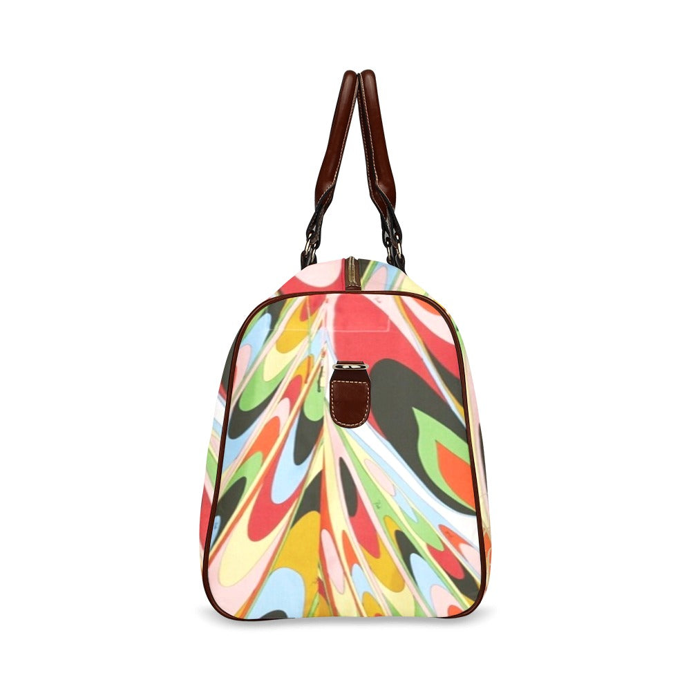 MULTI colors abstract weekender  Travel Bag