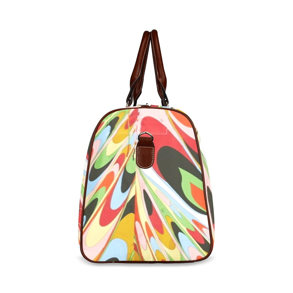 MULTI colors abstract weekender  Travel Bag