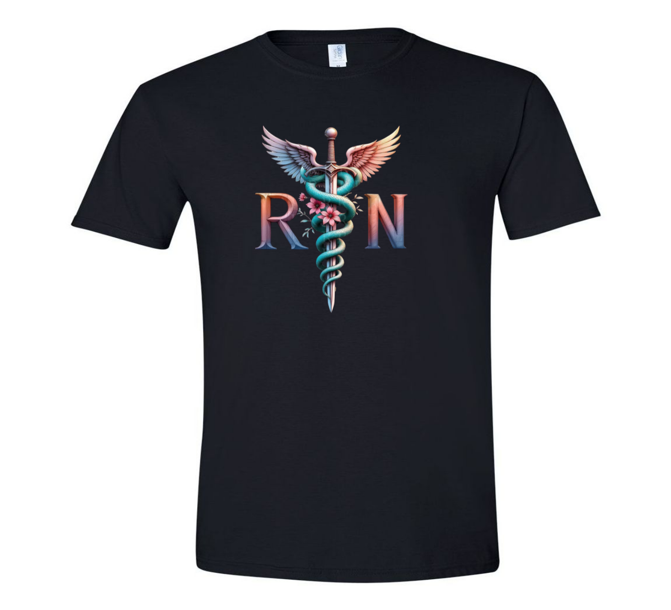 RN Caduceus rainbow short sleves