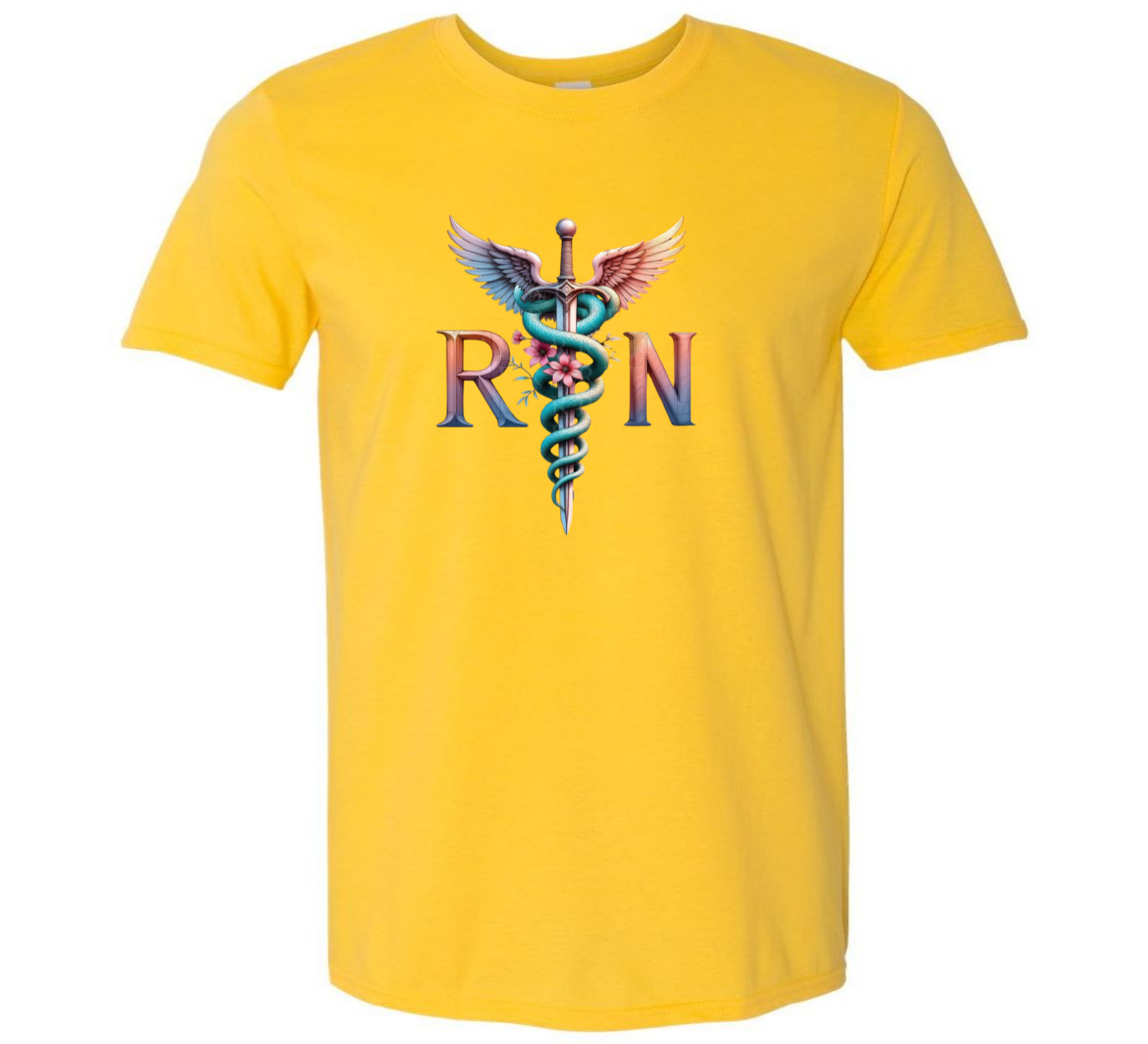 RN Caduceus rainbow short sleves