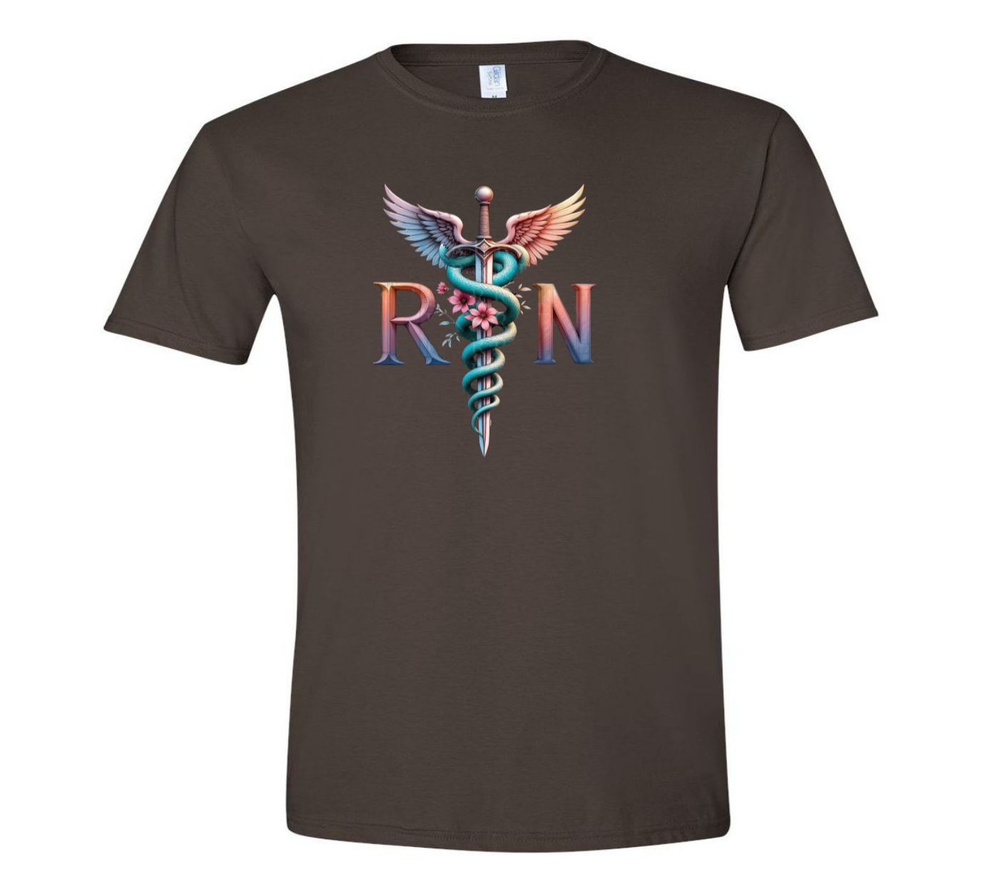 RN Caduceus rainbow short sleves