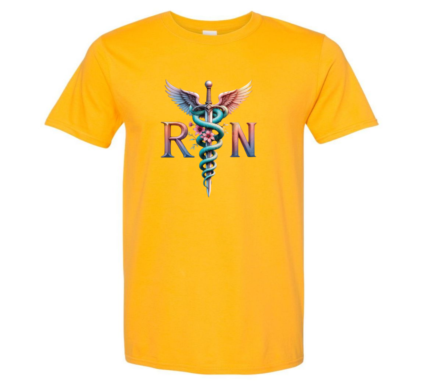 RN Caduceus rainbow short sleves