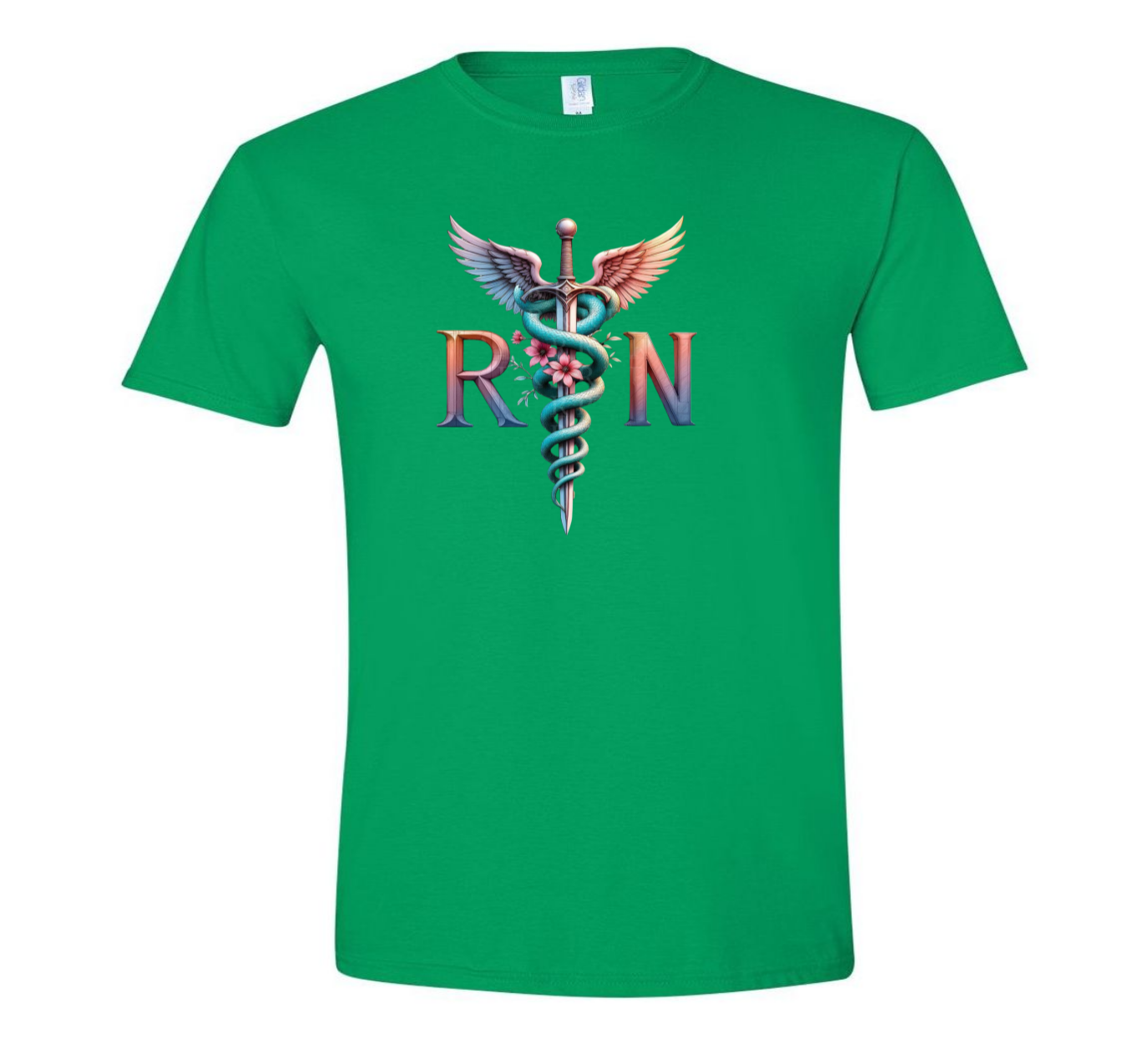 RN Caduceus rainbow short sleves