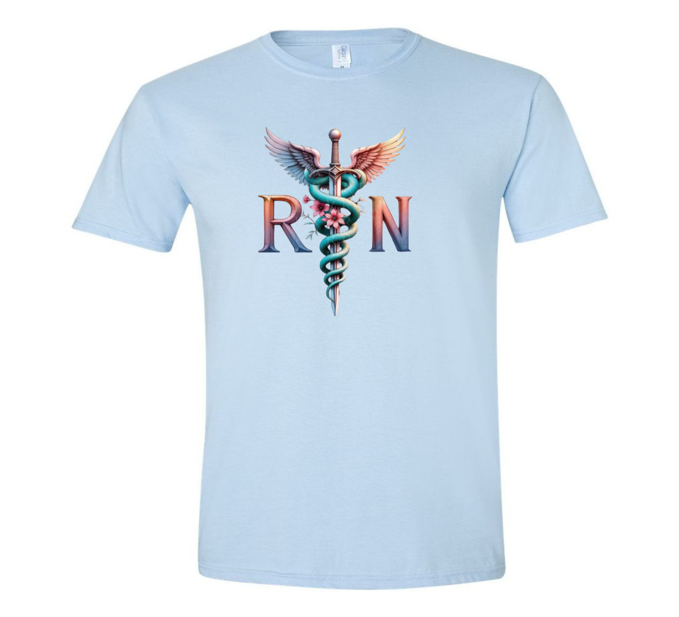 RN Caduceus rainbow short sleves