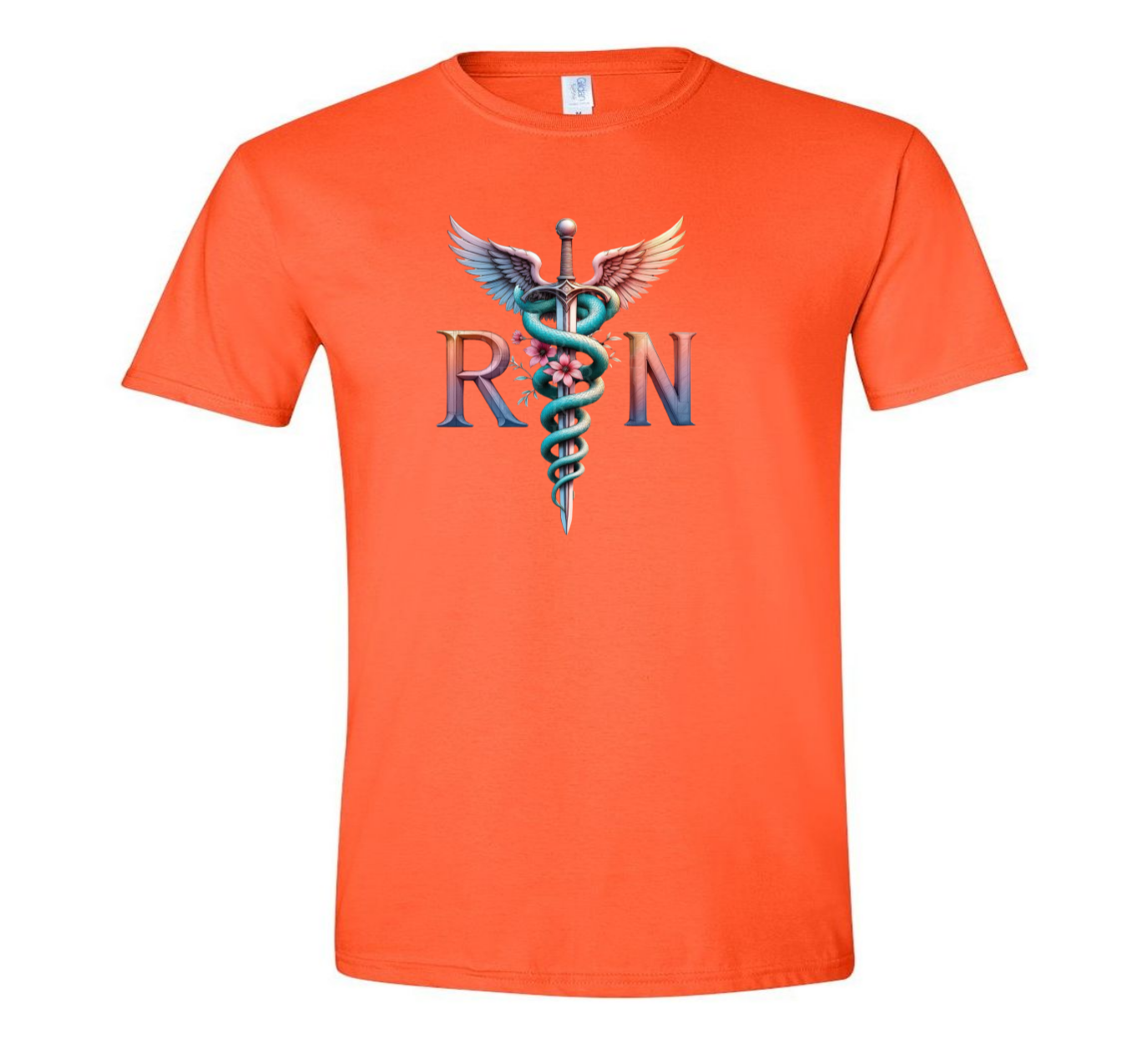 RN Caduceus rainbow short sleves