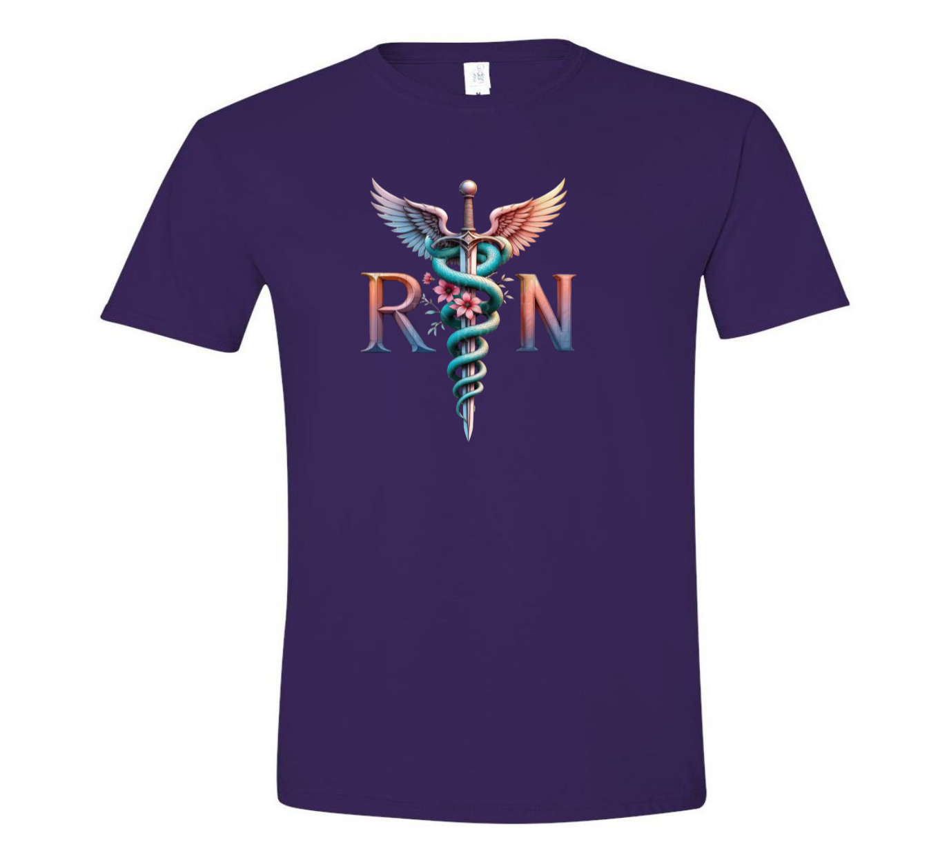 RN Caduceus rainbow short sleves