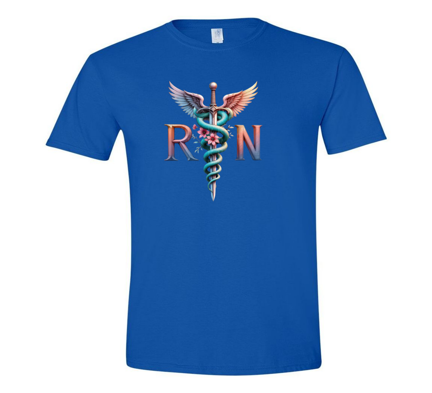 RN Caduceus rainbow short sleves