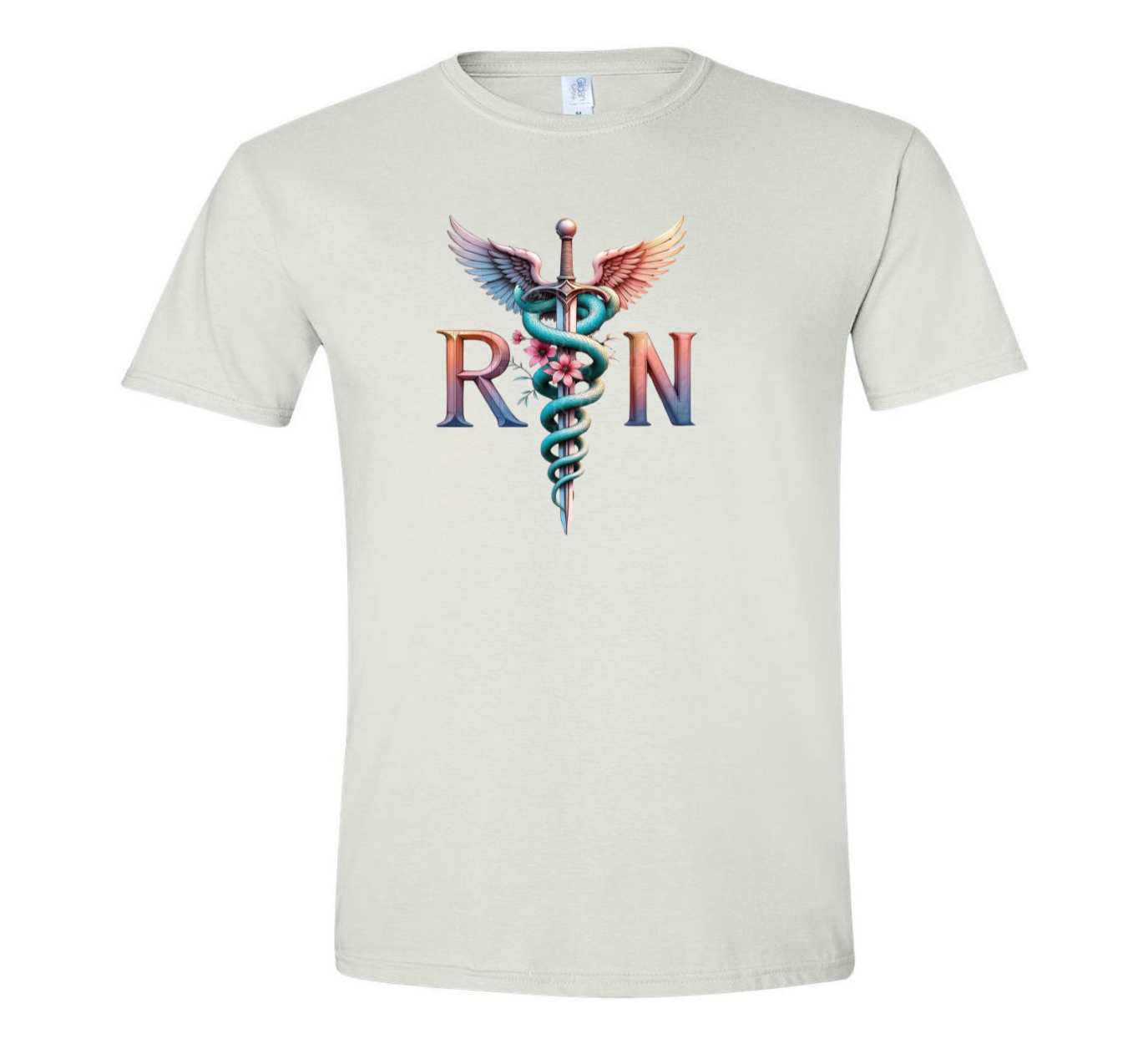 RN Caduceus rainbow short sleves