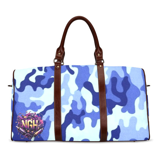 Blue camo weekender  Travel Bag/Large