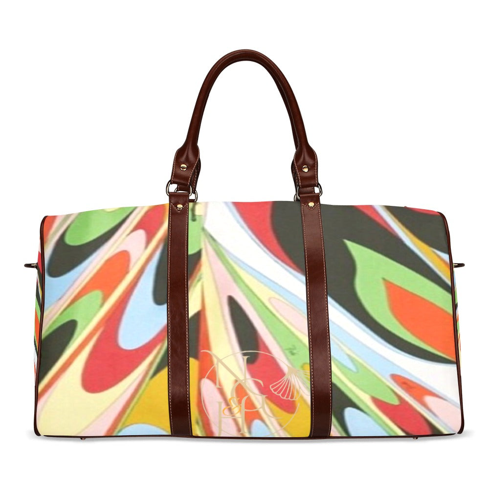 MULTI colors abstract weekender  Travel Bag