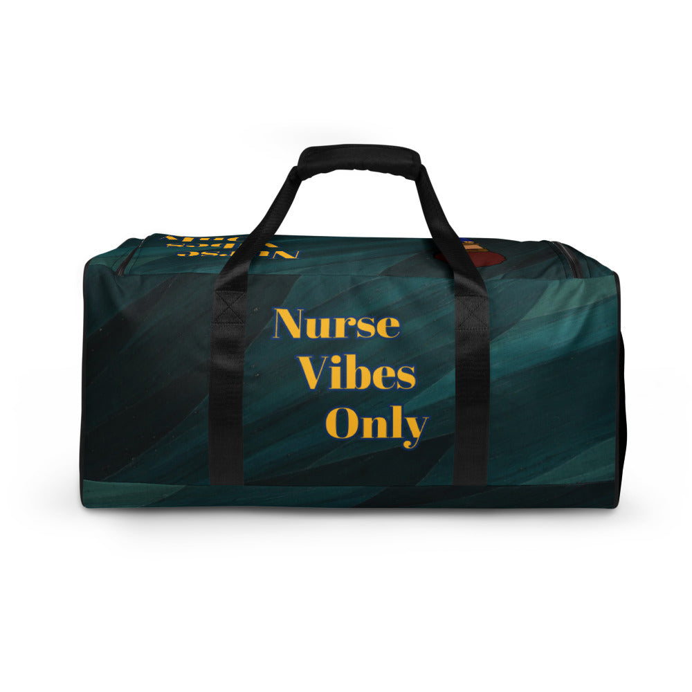 Duffle bag - DARK GREEN FEATHERS