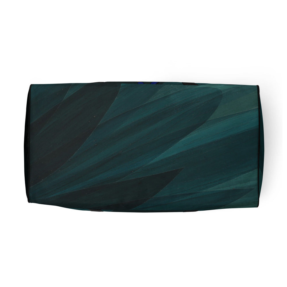 Duffle bag - DARK GREEN FEATHERS