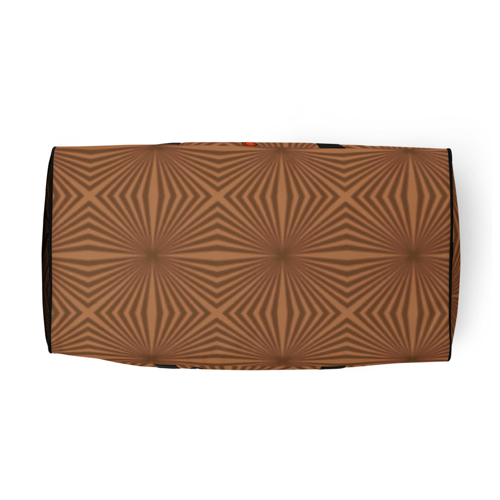 Duffle bag - BROWN AND BLACK GEOMETRICAL STRIPES