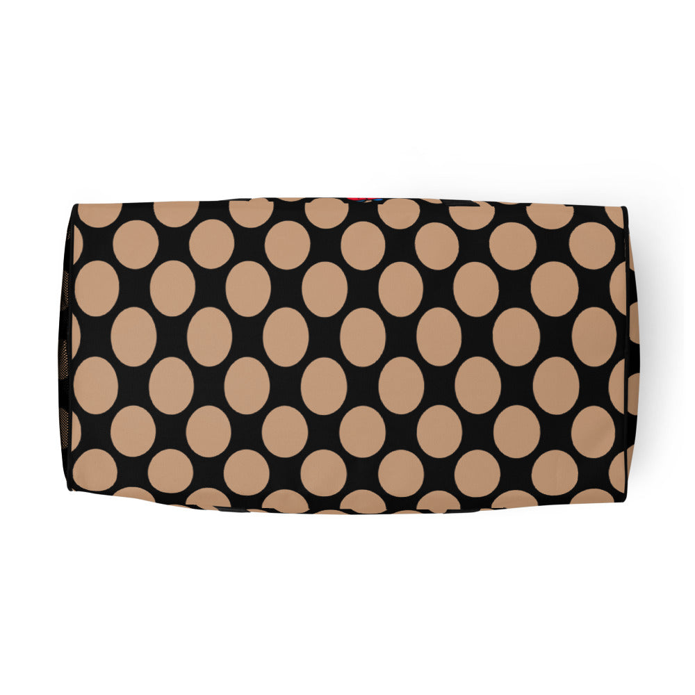 Duffle bag - BROWN POLKA DOTS