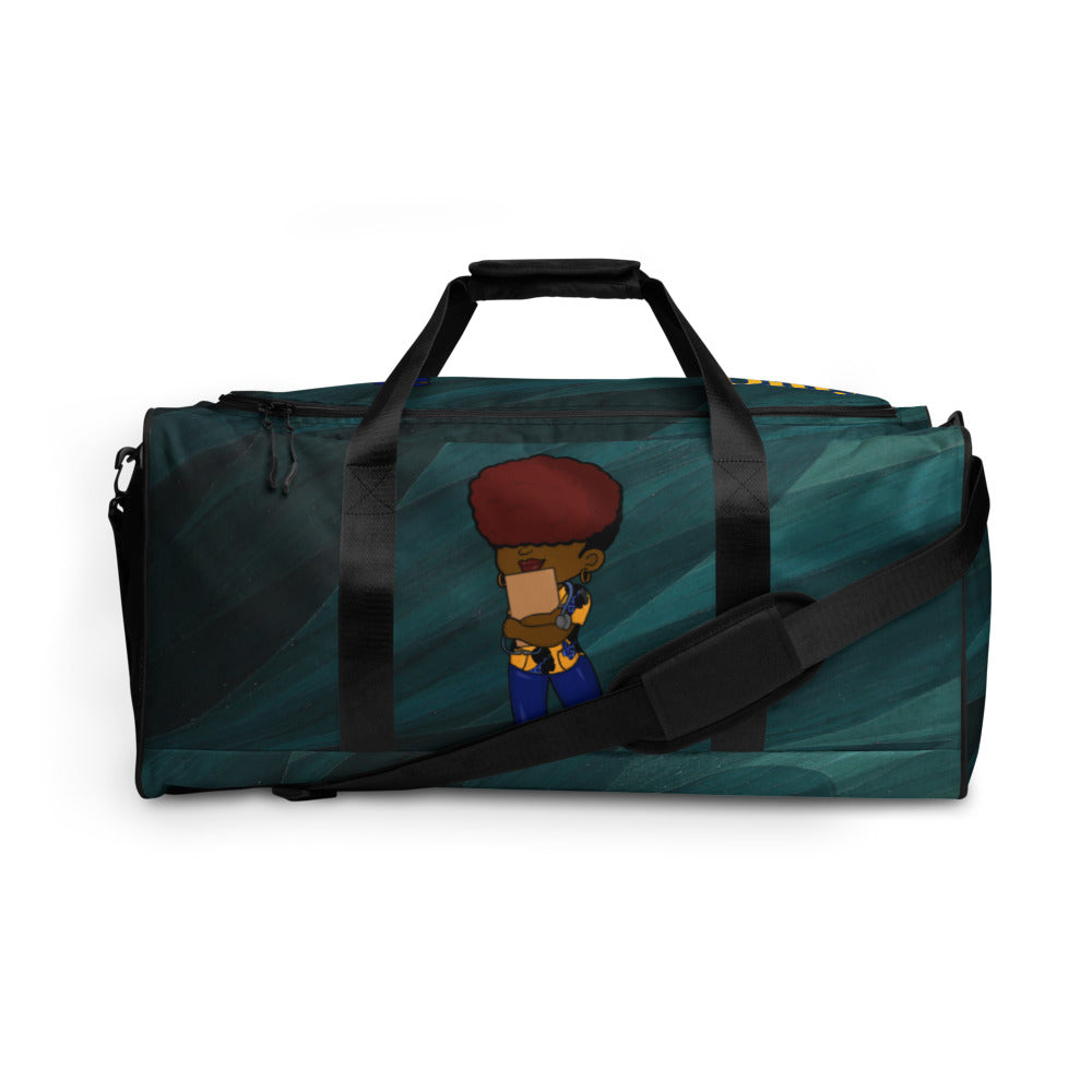 Duffle bag - DARK GREEN FEATHERS