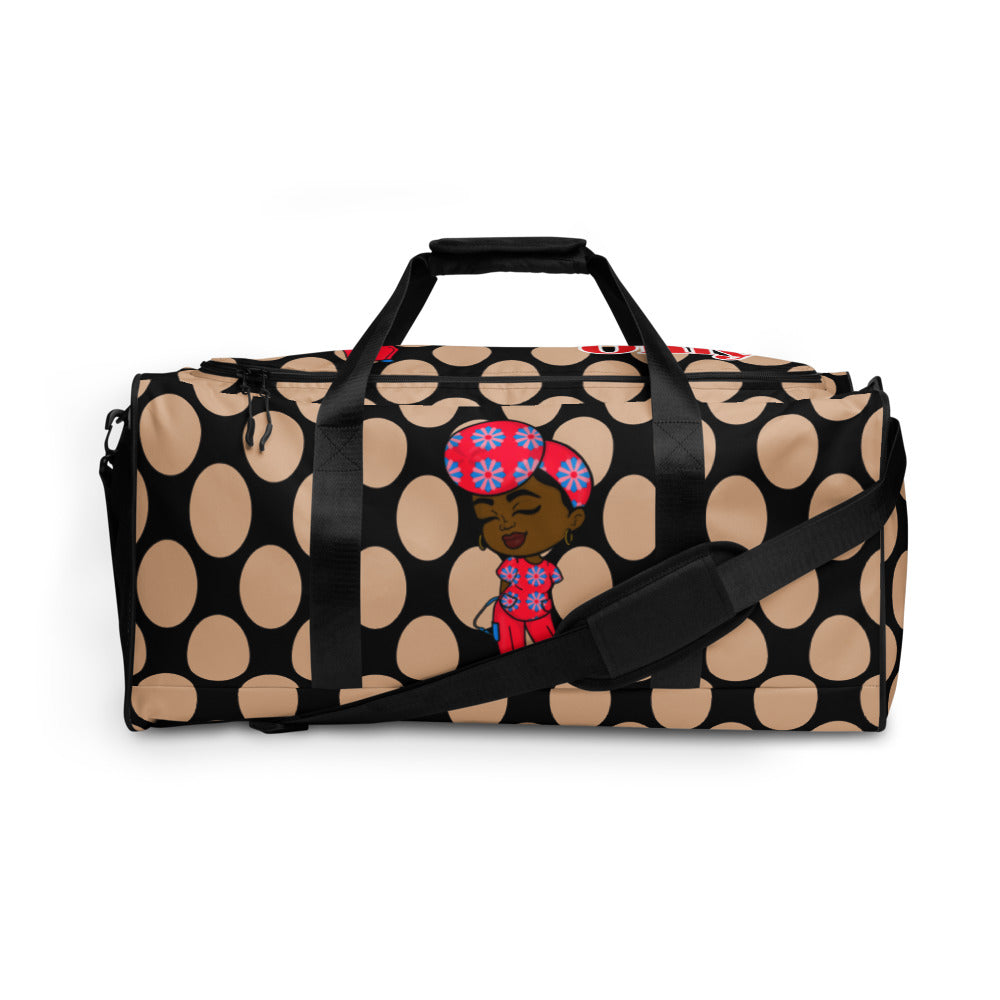 Duffle bag - BROWN POLKA DOTS