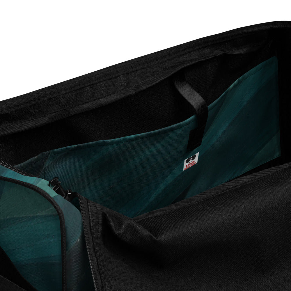 Duffle bag - DARK GREEN FEATHERS