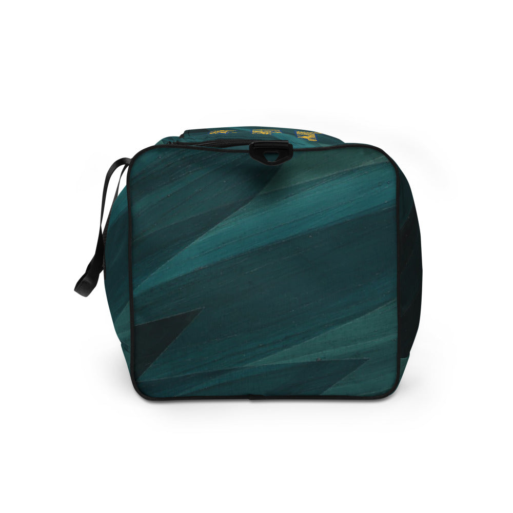 Duffle bag - DARK GREEN FEATHERS