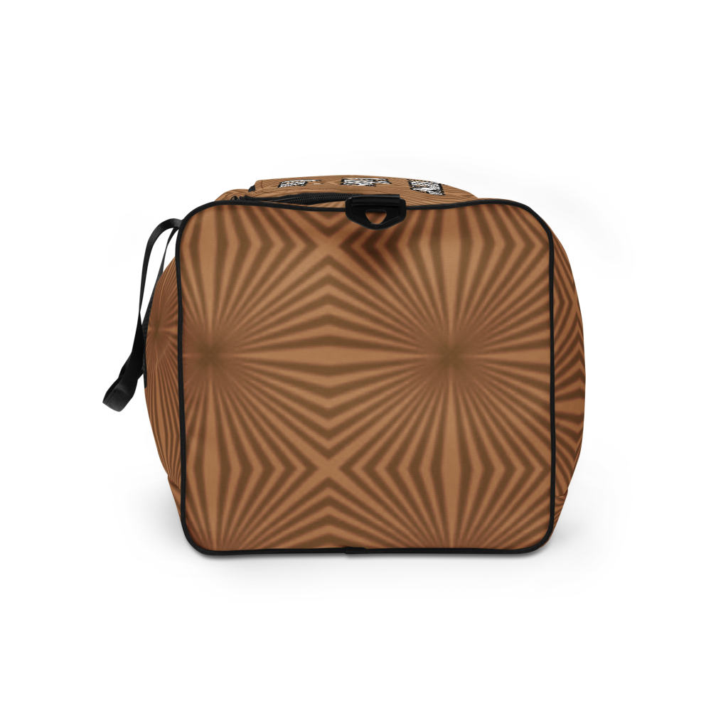 Duffle bag - BROWN AND BLACK GEOMETRICAL STRIPES