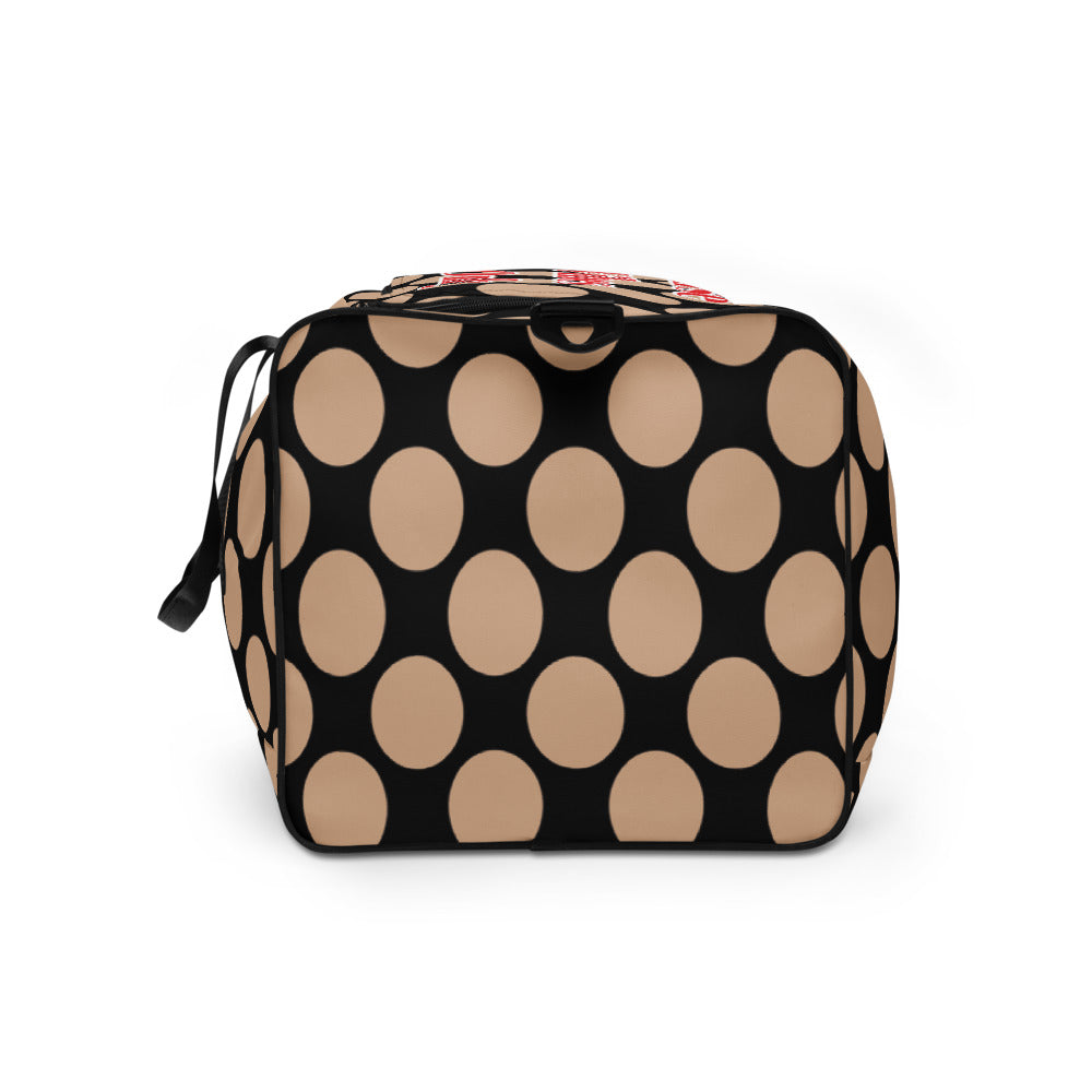 Duffle bag - BROWN POLKA DOTS