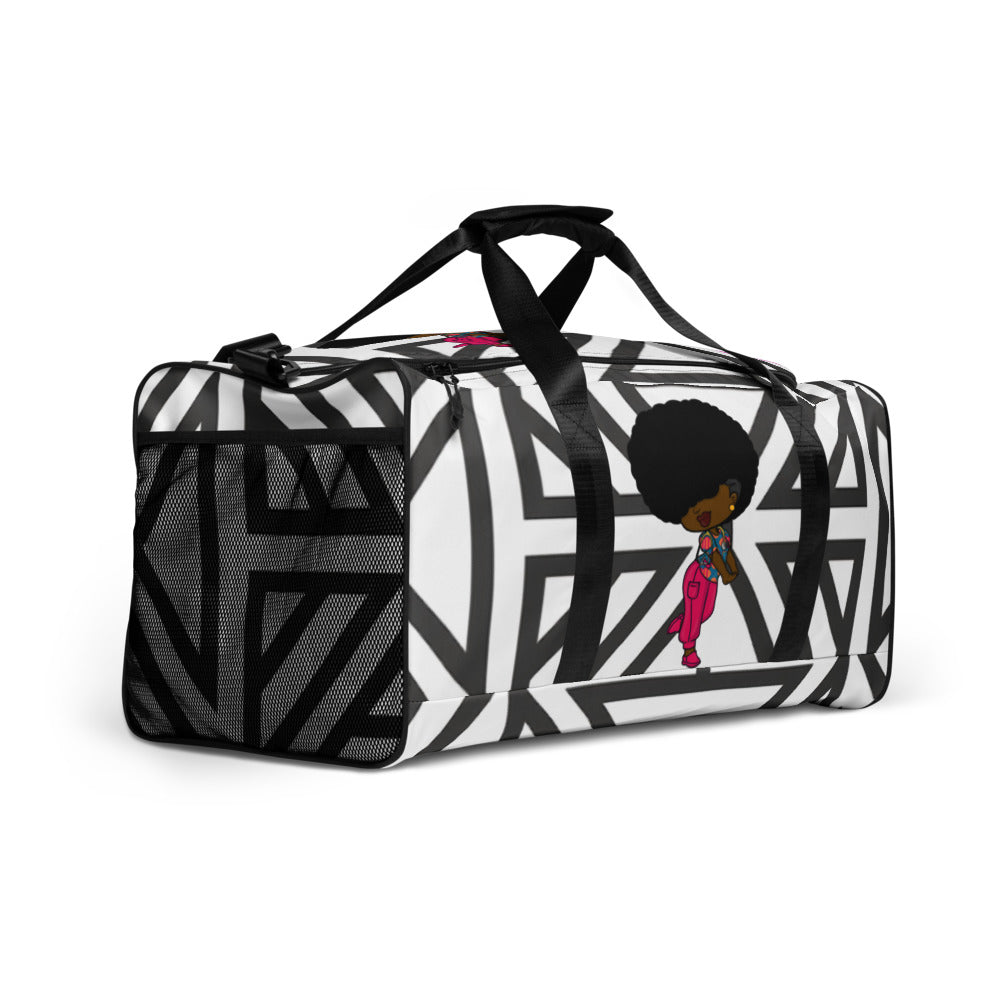 Duffle bag - BLACK AND WHITE STRIPES