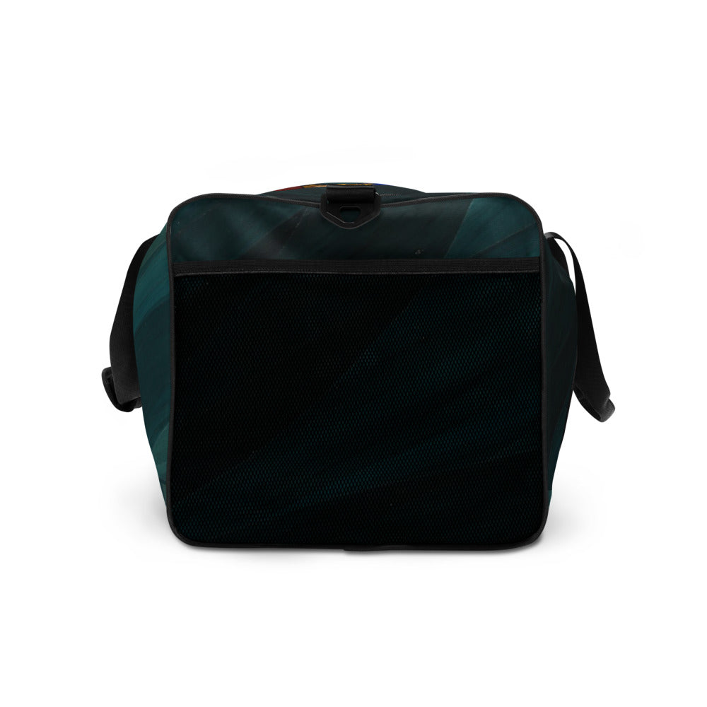 Duffle bag - DARK GREEN FEATHERS