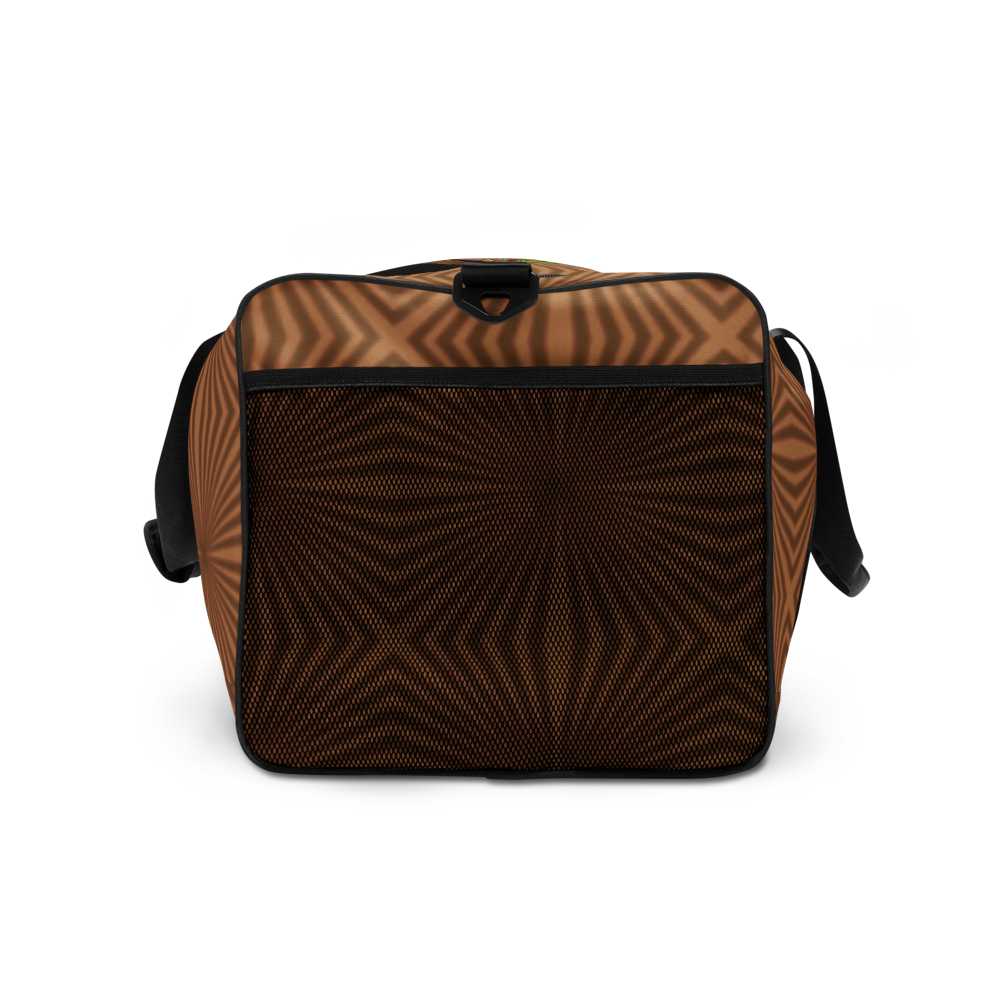 Duffle bag - BROWN AND BLACK GEOMETRICAL STRIPES