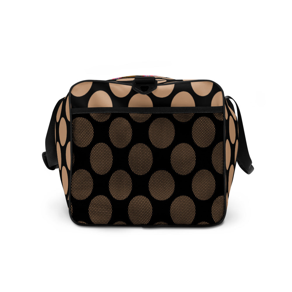 Duffle bag - BROWN POLKA DOTS