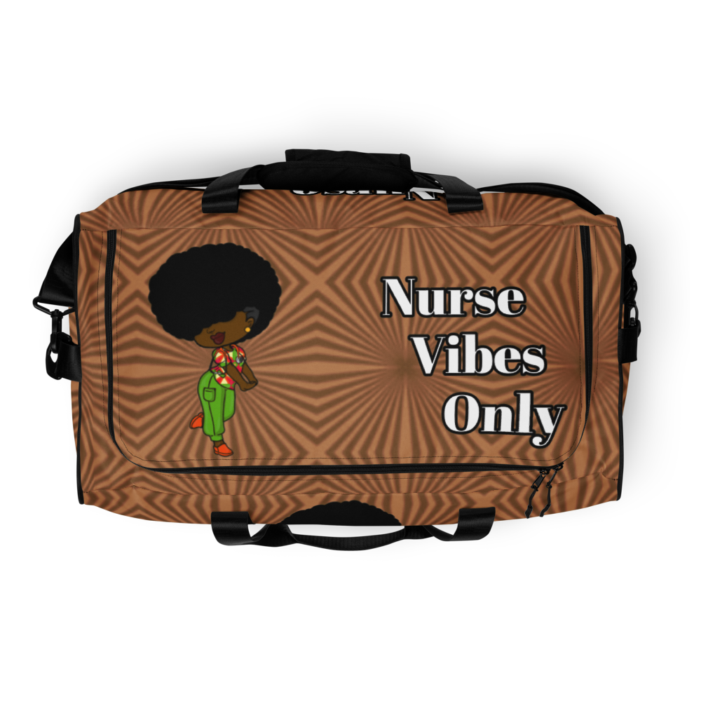 Duffle bag - BROWN AND BLACK GEOMETRICAL STRIPES