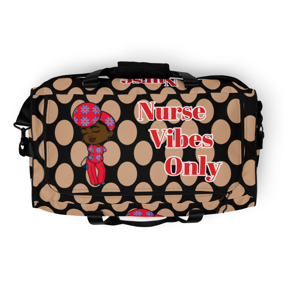 Duffle bag - BROWN POLKA DOTS