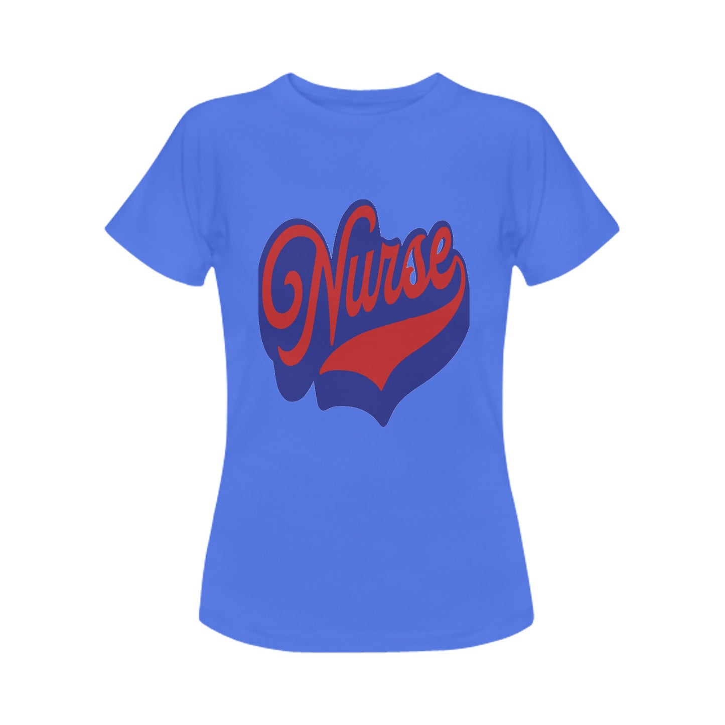 red and blue nurse collegiate style